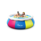 EVAJOY 10 Foot x 30 Inch Above Ground Inflatable Round Swimming Pool