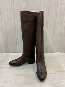 Franco Sarto Daya Riding Leather Boots, Women's Size 9 M, Brown NEW MSRP $229.00
