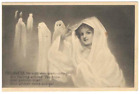 VINTAGE HALLOWEEN POSTCARD - GHOSTLY WITCHES IMAGES