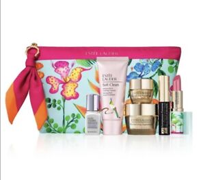 Estee Lauder 7pcs Gift Set Revitalizing Supreme+ Soft Clean,Serum,Candy Lipstick