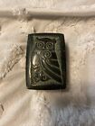 Vintage Russian Owl Trinket Box  Stone Carved Box With Lid