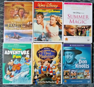 Lot of 6 older, vintage Disney Classic movies & cartoon DVDs 1960 - 1970