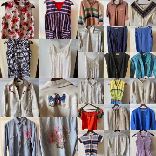 Vintage 1950s 1960s Clothing Lot Of 25 Pieces Dress Skirt Blouse Slip Jacket