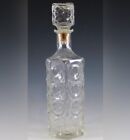 Authentic Vintage 1964 Mid Century Modern Crystal Hexagon Liquor Bottle/Decanter
