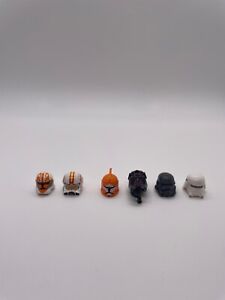 Rare Lego Star Wars Helmet Lot (Orange Clone Trooper, Special Forces + MORE)