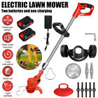 Electric Cordless Grass Trimmer Strimmer Garden Edger Cutter W/charger Tool Sets