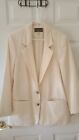Prophecy By Sag Harbor Long White 2 Button Blazer Size 12