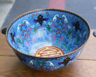 Vintage Chinese Enamel Cloisonne Art Bell Bowl Dish 10x5