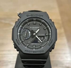 New Casio G-Shock GA-2100-1A1 Carbon Core Black Analog Digital Casioak Watch