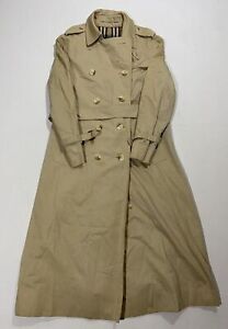 90s Vintage Mens BURBERRY Trench Coat Jacket Nova Check Beige AF4