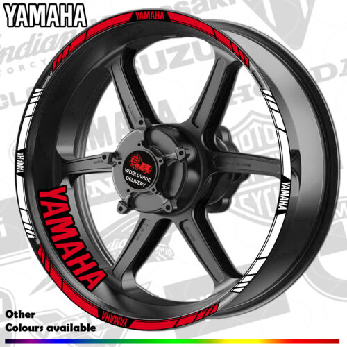 YAMAHA Motorcycle Wheel Rim Stripes Stickers Full Set Compatible YZF MT R1 R6 FZ