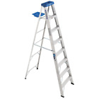 8 Ft Aluminum Step Ladder 250 Lb Load Capacity Type Duty Rating Slip Resistant