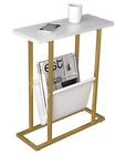 Small for Small Spaces, Slim End Table Magazine Table Narrow Side Table White