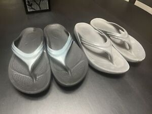 Oofos Oolala Luxe Sandal Lot Blue Black Gray Women’s 5 Men’s 3 Recovery Thongs