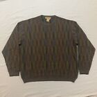 Vintage Tricots St Raphael Pure Wool Sweater Grandpa Pullover Mens Large