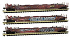 Micro-Trains MTL N-Scale BNSF 70ft Well Cars - Weathered/Graffiti 3-Pack