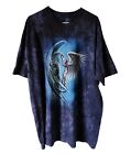 The Mountain Shirt Mens 4XL Blue Tie Dye Dragon Fairy Angel Wings Anne Stokes Co