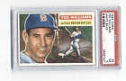 1956 TOPPS #5 TED WILLIAMS WHITE BACK PSA 5 EX BOSTON RED SOX