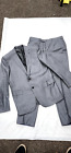 Brioni mens pants suit jacket 42 gray & light blue pinstripe Brunico