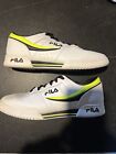 Fila 1FM00437-115 Mens 9 Leather WHITE Original Fitness SHOES Lace Up SNEAKERS