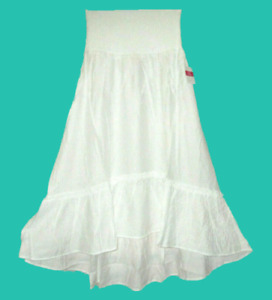 FRESH PRODUCE 84$ Joanna Convertible Peasant Dress Maxi Skirt Boho White NWT