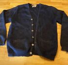 Highland Sportswear Med Vintage Button Up Sweater Blue Rare Worsted Wool Mohair