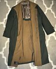 vintage christian dior monsieur Wool Lined trench coat Size L Green
