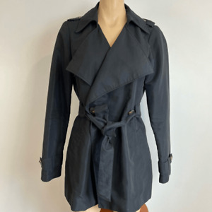 Vero Moda Women’s Small Black Tie Belted Trench Classic Coat Jacket