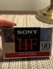 Sony HF Blank Cassette Tape 90 Minutes Hi-Fi Recording Type 1 Normal Bias NEW