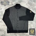 BELSTAFF Men’s Merino Wool Kelbrook Black Full Zip Cardigan Jacket Sweater XL