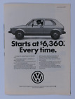 1981 Volkswagen Rabbit Vintage Starts Every Time  Original Print Ad 8.5 x 11