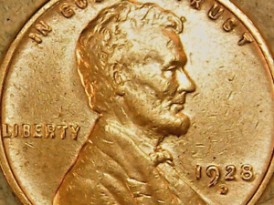 1928 D American Cent Lovely Circulated Brown Lincoln Wheat Denver Mint Penny