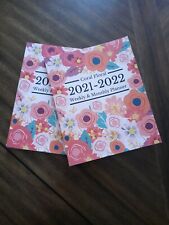 2(Pk)Coral Floral 2021-2022 Weekly & Monthly Planner.New