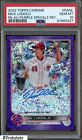 New Listing2022 Topps Chrome Purple Speckle Refractor Nick Lodolo RC AUTO /299 PSA 10