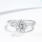 925 Sterling Silver Snowflake Rings 1 CT Simulation Moissanite Women Ring Gift