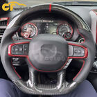 Carbon Fiber Perforated Steering Wheel for 2019+ Dodge Ram 1500 TRX with Heated (For: Ram Limited)