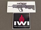 IWI Israel Weapon Industries Tavor & IWI Sticker (Lot of 2) SHOT SHOW 2024