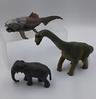 Schleich Lot Of 3 Dinosaurs: Dunkleosteus, Brachiosaurus & Elephant