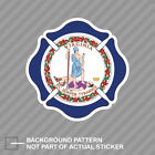 Virginia State Shaped Maltese Cross Sticker Fire Firefighter Dept Fireman