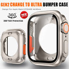 For Apple Watch 4/5/6/7/8/SE Case Screen Protector Cover 45/44mm Change To Ultra