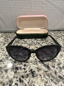 Kate Spade Matera Black Frame Gradient Gray Lense Cat Eye Sunglasses