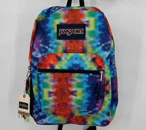 Jansport Cross Town Backpack in Hippie Days Tie Dye Girls School Fits 15