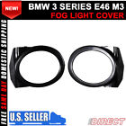 Fits 01-06 BMW 3 Series E46 M3 Fog Light Lamps Covers Black ABS