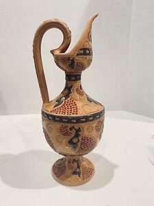 Bond Pottery Hand Made Vase/Pitcher Original Made In Rhodes Greece