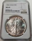 1986 American Silver Eagle NGC MS69 #6804055-153