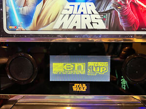 Arcade1up Star Wars Logo Pinball Custom Logo for Speaker Panel Mod Yellow / Blk