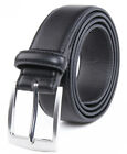 Men's Dress Belt Black Leather Belts for Jeans