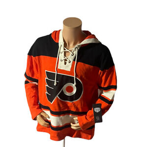 philadelphia flyers Jersey Hoodie - Size Medium Mens NHL New Orange / Black