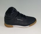 Reebok Classic Men's 10 High Top Shoes Black Leather Sneaker 059504 712