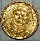 Gold CACIQUE DE VENEZUELA TIUNA Chief Indian GOLD Coin TOKEN Nice!!